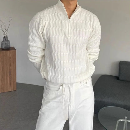 WEXLEIGH ZIPPED WHITE SWEATER