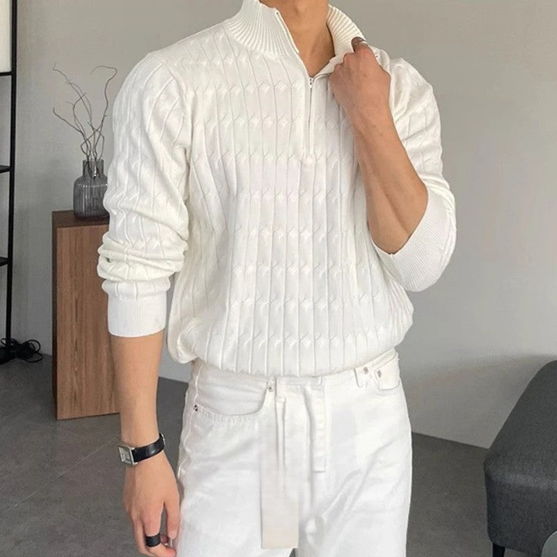 WEXLEIGH ZIPPED WHITE SWEATER