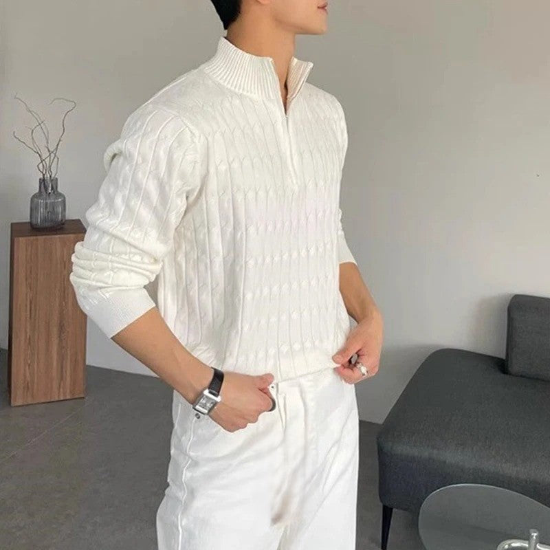 WEXLEIGH ZIPPED WHITE SWEATER