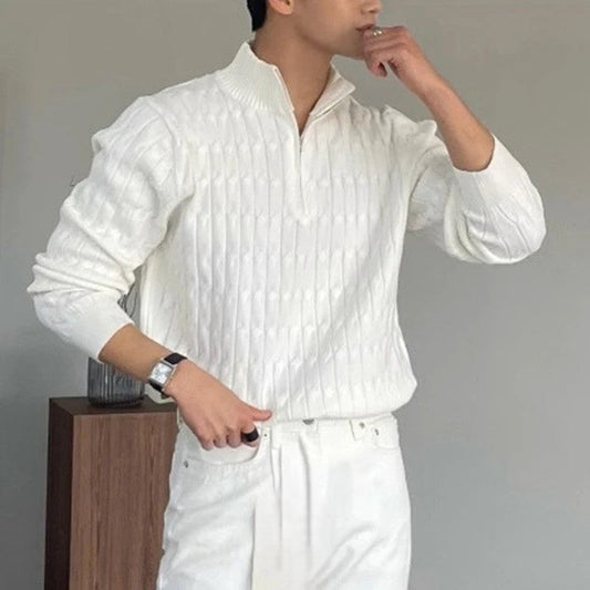 WEXLEIGH ZIPPED WHITE SWEATER